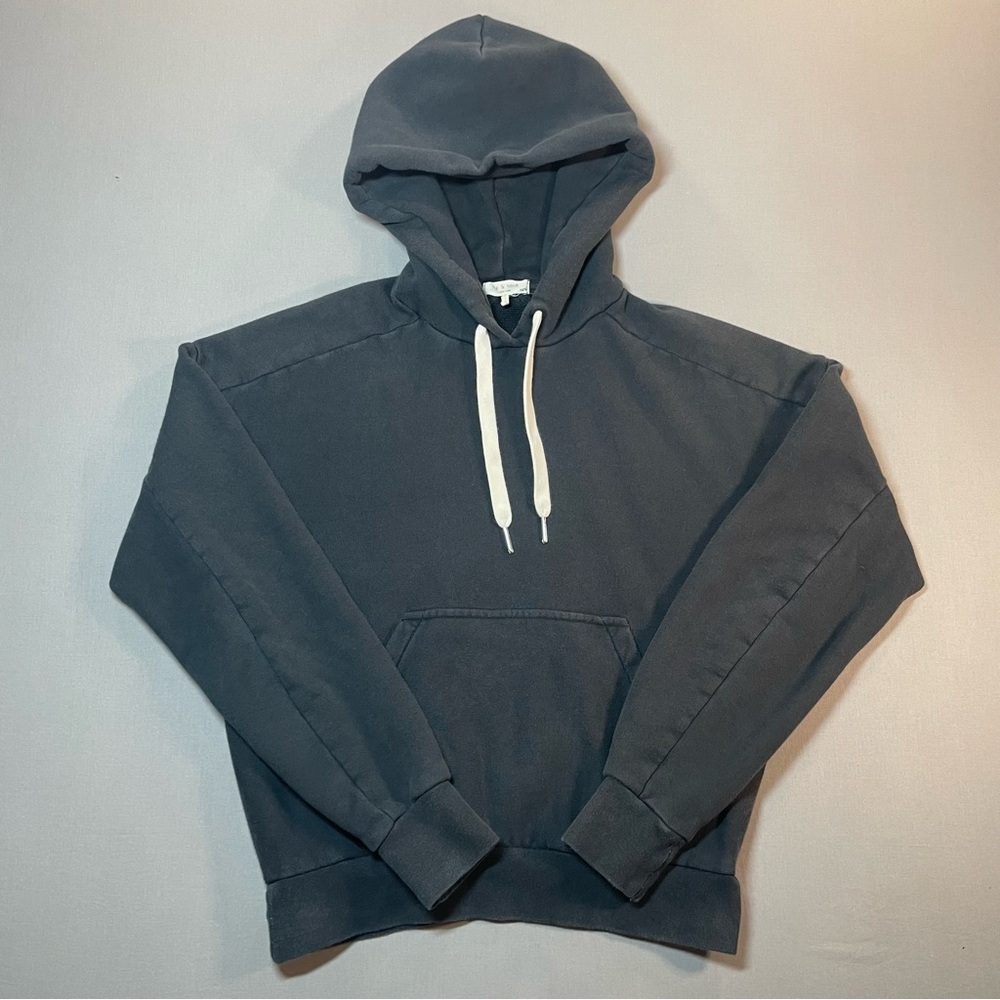 Rag & Bone City Hoodie w/ Kangaroo Pocket; Organic Cotton; Black - Womens XS